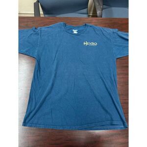 HeyBo Blue Mens Short Sleeve Dog and Duck Graphic Tee Size X-Large